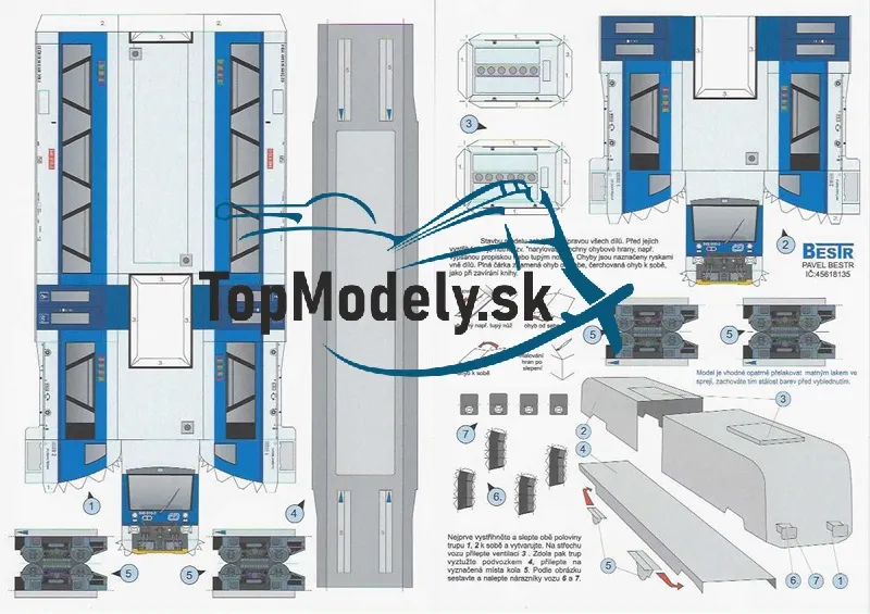 Papierový model - Motorová jednotka Stadler 840